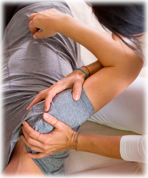 Shiatsuposition mit Patientin
